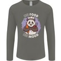 Good Food Good Mood Funny Panda Chef BBQ Mens Long Sleeve T-Shirt Charcoal