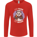 Good Food Good Mood Funny Panda Chef BBQ Mens Long Sleeve T-Shirt Red