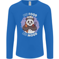 Good Food Good Mood Funny Panda Chef BBQ Mens Long Sleeve T-Shirt Royal Blue