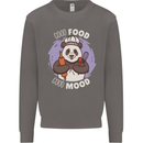 Good Food Good Mood Funny Panda Chef BBQ Mens Sweatshirt Jumper Charcoal