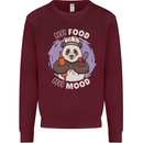 Good Food Good Mood Funny Panda Chef BBQ Mens Sweatshirt Jumper Maroon