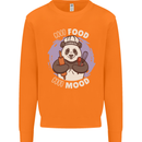 Good Food Good Mood Funny Panda Chef BBQ Mens Sweatshirt Jumper Orange
