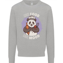 Good Food Good Mood Funny Panda Chef BBQ Mens Sweatshirt Jumper Sports Grey