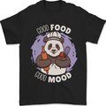 Good Food Good Mood Funny Panda Chef BBQ Mens T-Shirt 100% Cotton Black
