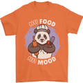 Good Food Good Mood Funny Panda Chef BBQ Mens T-Shirt 100% Cotton Orange