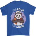Good Food Good Mood Funny Panda Chef BBQ Mens T-Shirt 100% Cotton Royal Blue