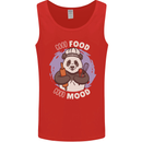 Good Food Good Mood Funny Panda Chef BBQ Mens Vest Tank Top Red