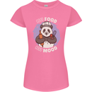 Good Food Good Mood Funny Panda Chef BBQ Womens Petite Cut T-Shirt Azalea