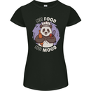 Good Food Good Mood Funny Panda Chef BBQ Womens Petite Cut T-Shirt Black