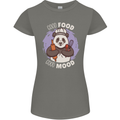 Good Food Good Mood Funny Panda Chef BBQ Womens Petite Cut T-Shirt Charcoal