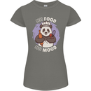 Good Food Good Mood Funny Panda Chef BBQ Womens Petite Cut T-Shirt Charcoal