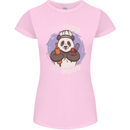 Good Food Good Mood Funny Panda Chef BBQ Womens Petite Cut T-Shirt Light Pink