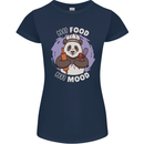 Good Food Good Mood Funny Panda Chef BBQ Womens Petite Cut T-Shirt Navy Blue