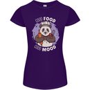 Good Food Good Mood Funny Panda Chef BBQ Womens Petite Cut T-Shirt Purple