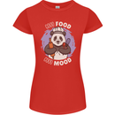 Good Food Good Mood Funny Panda Chef BBQ Womens Petite Cut T-Shirt Red