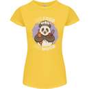 Good Food Good Mood Funny Panda Chef BBQ Womens Petite Cut T-Shirt Yellow