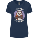 Good Food Good Mood Funny Panda Chef BBQ Womens Wider Cut T-Shirt Navy Blue