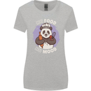 Good Food Good Mood Funny Panda Chef BBQ Womens Wider Cut T-Shirt Sports Grey