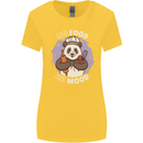 Good Food Good Mood Funny Panda Chef BBQ Womens Wider Cut T-Shirt Yellow