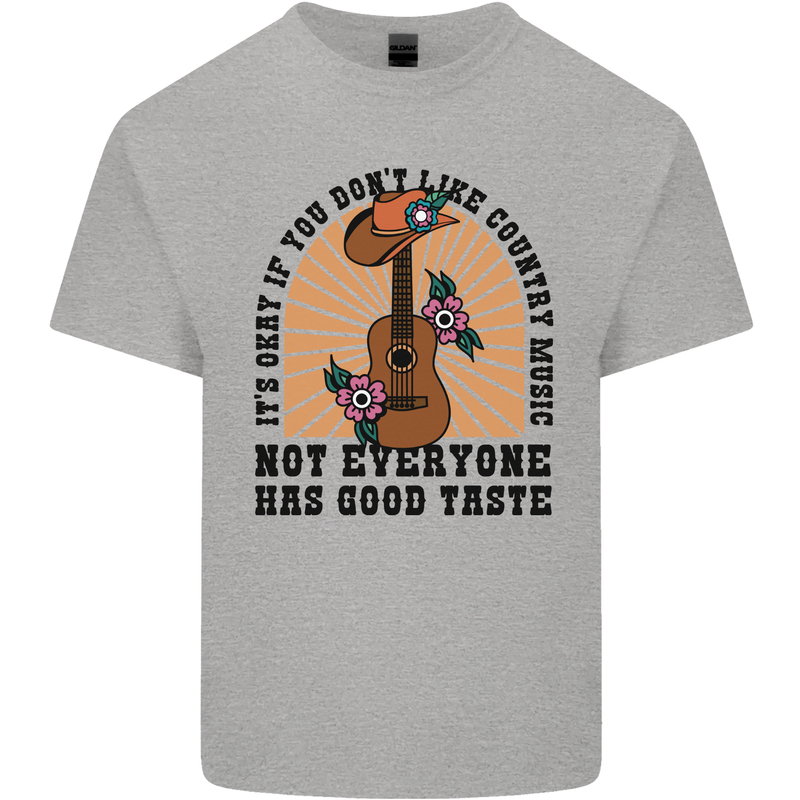 Good Taste Country Music Guitar Mens Cotton T-Shirt Tee Top Sports Grey