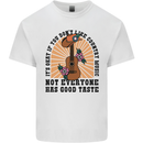 Good Taste Country Music Guitar Mens Cotton T-Shirt Tee Top White