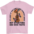 Good Taste Country Music Guitar Mens T-Shirt 100% Cotton Light Pink