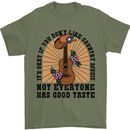 Good Taste Country Music Guitar Mens T-Shirt 100% Cotton Military Green