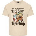 Good With Ketchup Dragon RPG Role Play Games Mens Cotton T-Shirt Tee Top Natural
