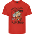 Good With Ketchup Dragon RPG Role Play Games Mens Cotton T-Shirt Tee Top Red