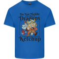 Good With Ketchup Dragon RPG Role Play Games Mens Cotton T-Shirt Tee Top Royal Blue