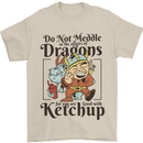 Good With Ketchup Dragon RPG Role Play Games Mens T-Shirt 100% Cotton Sand