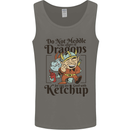 Good With Ketchup Dragon RPG Role Play Games Mens Vest Tank Top Charcoal