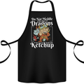 Good With Ketchup Dragon Role Play Games RPG Cotton Apron 100% Organic Black