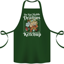 Good With Ketchup Dragon Role Play Games RPG Cotton Apron 100% Organic Forest Green
