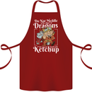 Good With Ketchup Dragon Role Play Games RPG Cotton Apron 100% Organic Maroon