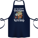 Good With Ketchup Dragon Role Play Games RPG Cotton Apron 100% Organic Navy Blue