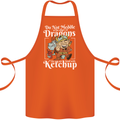 Good With Ketchup Dragon Role Play Games RPG Cotton Apron 100% Organic Orange
