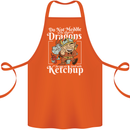 Good With Ketchup Dragon Role Play Games RPG Cotton Apron 100% Organic Orange