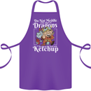 Good With Ketchup Dragon Role Play Games RPG Cotton Apron 100% Organic Purple