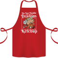 Good With Ketchup Dragon Role Play Games RPG Cotton Apron 100% Organic Red