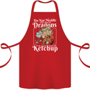 Good With Ketchup Dragon Role Play Games RPG Cotton Apron 100% Organic Red