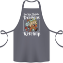 Good With Ketchup Dragon Role Play Games RPG Cotton Apron 100% Organic Steel
