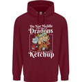 Good With Ketchup Dragon Role Play Games RPG Mens 80% Cotton Hoodie Maroon