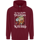 Good With Ketchup Dragon Role Play Games RPG Mens 80% Cotton Hoodie Maroon