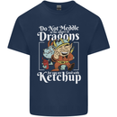 Good With Ketchup Dragon Role Play Games RPG Mens Cotton T-Shirt Tee Top Navy Blue