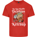 Good With Ketchup Dragon Role Play Games RPG Mens Cotton T-Shirt Tee Top Red