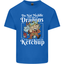 Good With Ketchup Dragon Role Play Games RPG Mens Cotton T-Shirt Tee Top Royal Blue