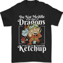 Good With Ketchup Dragon Role Play Games RPG Mens T-Shirt 100% Cotton Black