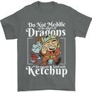 Good With Ketchup Dragon Role Play Games RPG Mens T-Shirt 100% Cotton Charcoal