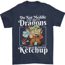 Good With Ketchup Dragon Role Play Games RPG Mens T-Shirt 100% Cotton Navy Blue
